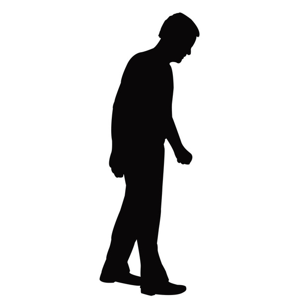 een wandelende lichaam silhouet vector - Vector, afbeelding