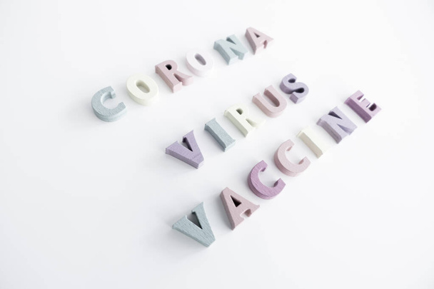 Coronavirus Colorful Game Letters on a White Background - Photo, image