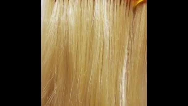 Highlight blond hair texture background - Footage, Video