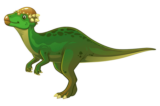 Paquicefalossauro Desenhos animados Dinossauros Ilustração
 - Vetor, Imagem