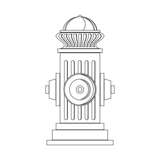 Feuerhydrant-Symbol isoliert auf weißem Hintergrund. Flaches Logo für die Brandbekämpfung - Foto, Bild