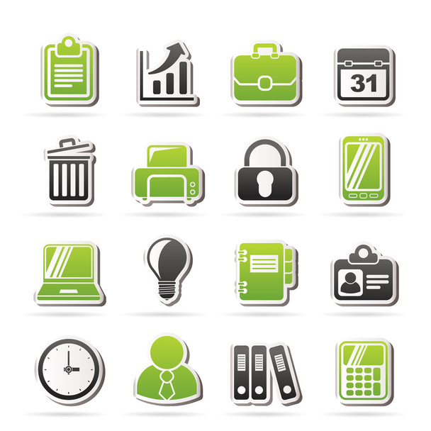 Business and office icons - Вектор,изображение