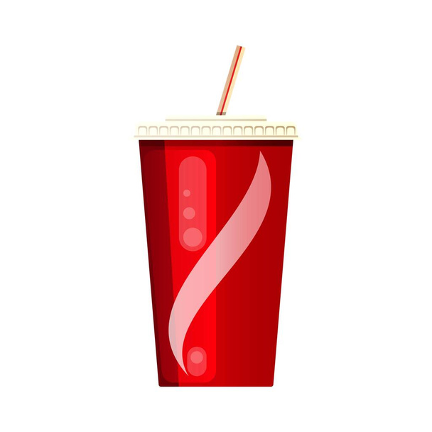 Red soda cup - Vector, Image