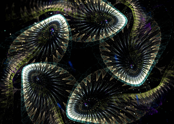 Fractal Shining Swirl  Background -  Fractal Art - Photo, Image