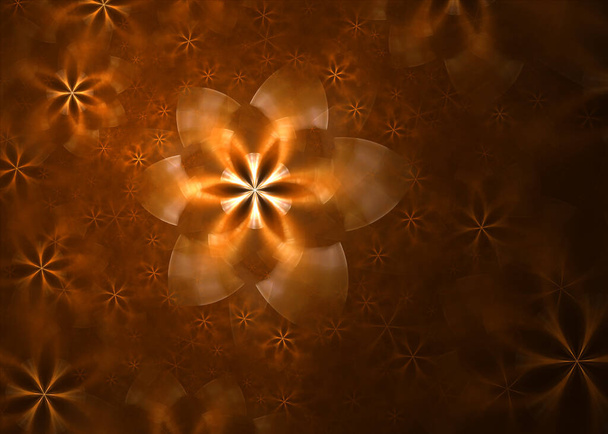 Fraktalne tło kwiat - sztuka fraktalna  - Zdjęcie, obraz