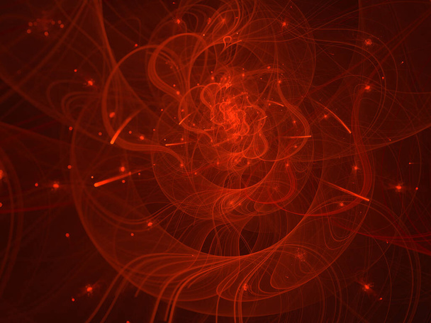 Abstract Red Transparent Rose Background - Fractal Art - Photo, Image