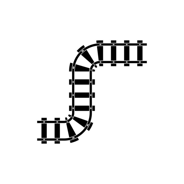 Train tracks vector icon design template illustration - Vector, Image