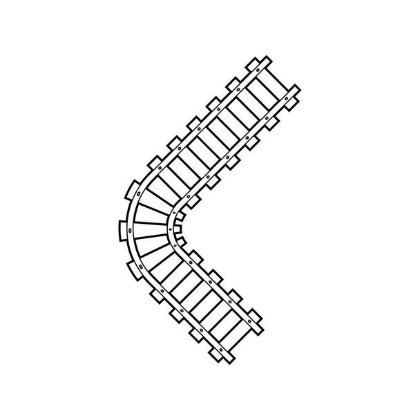 Vasúti pályák vektor ikon tervezősablon illusztráció - Vektor, kép