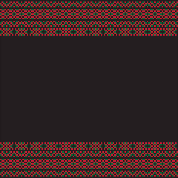 This is a Christmas fair isle border template suitable for backgrounds, printing materials, etc. - Vector, Image