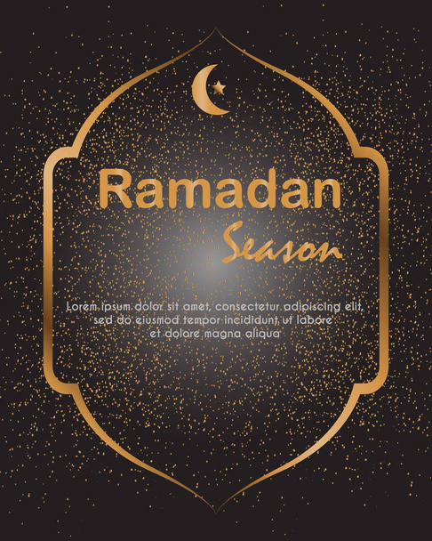 Cadre vectoriel en or arabique pour thème ramadan
 - Vecteur, image