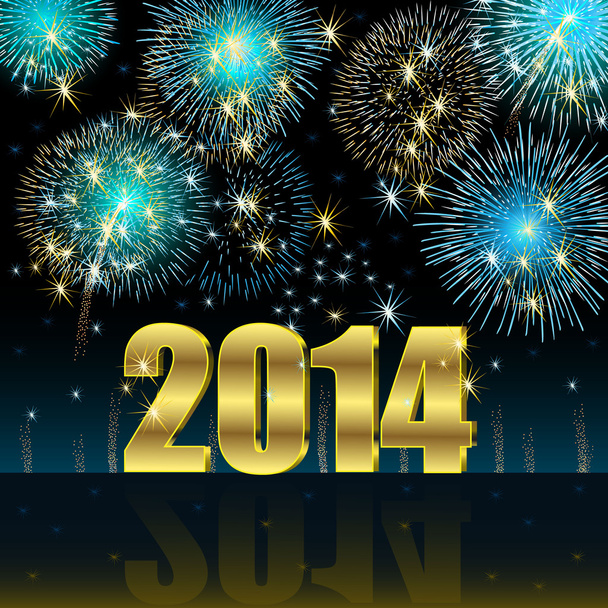 Gelukkig nieuwjaar 2014 - Vector, afbeelding