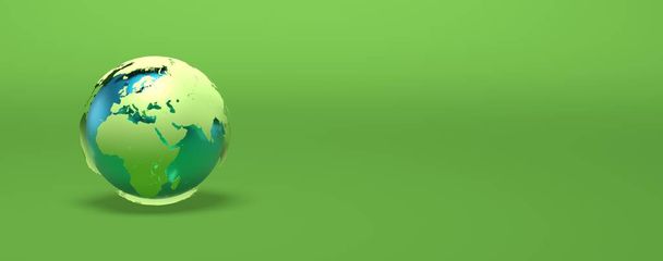 vihreä maa 3D mallinnus kuvitus - ekologia käsite
 - Valokuva, kuva