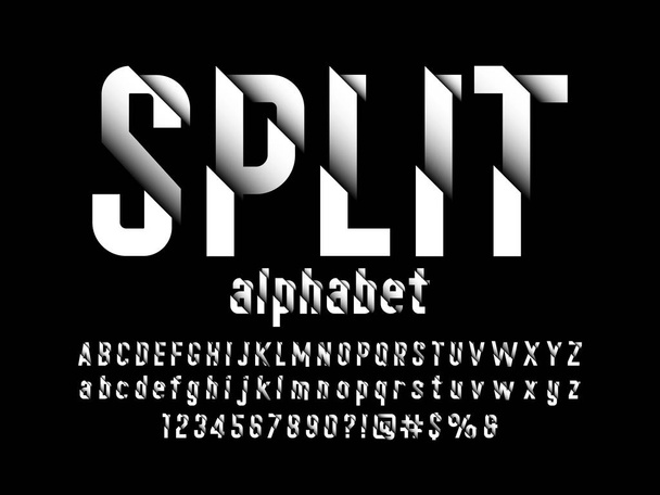 Modern dilimlenmiş alfabe tasarımının vektörü - Vektör, Görsel