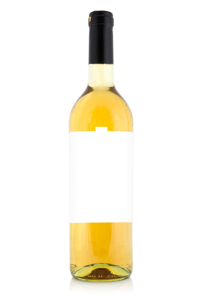 White wine bottle with blank label - Valokuva, kuva