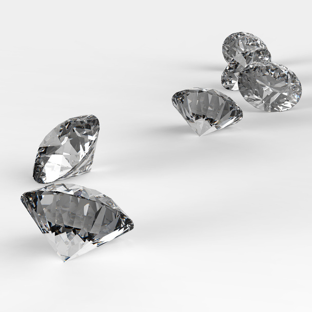 Diamantes 3d en composición
 - Foto, imagen