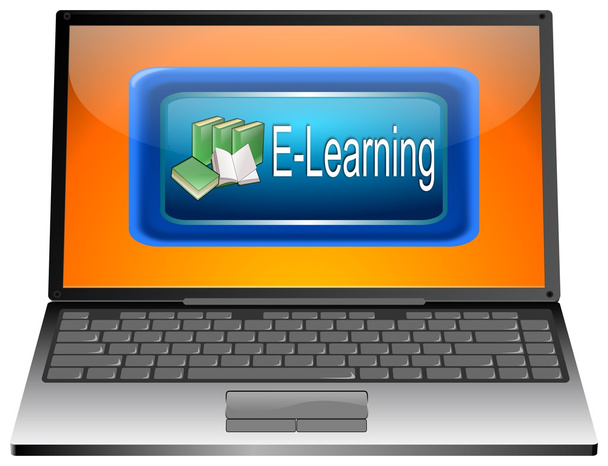 Laptop mit E-Learning - Foto, Bild