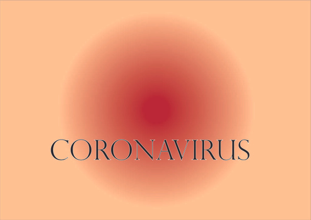 Coronavirus banner on bright background orange and red - Foto, imagen