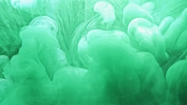gekleurde rooklucht beweging mint groene nevel stroom effect - Video