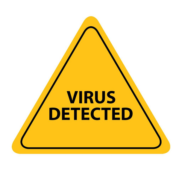 virus détecté signe sur fond blanc
 - Vecteur, image