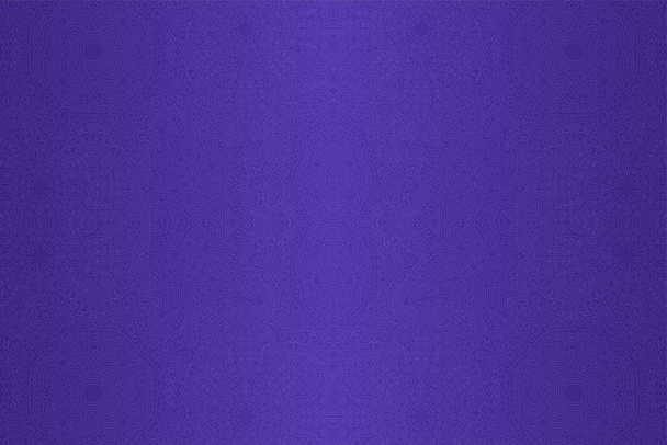 Prachtige kleurrijke illustratie met abstract lineair patroon op de violette achtergrond - Vector, afbeelding