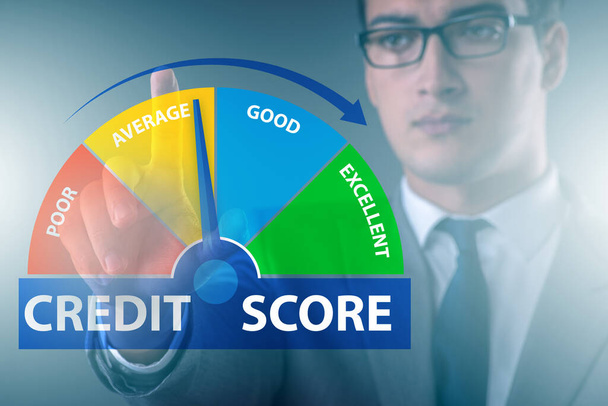 Imprenditore nel concetto di punteggio di credito
 - Foto, immagini