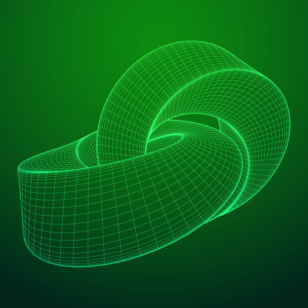 Mobius strip ring knot sacred geometry - Vector, afbeelding