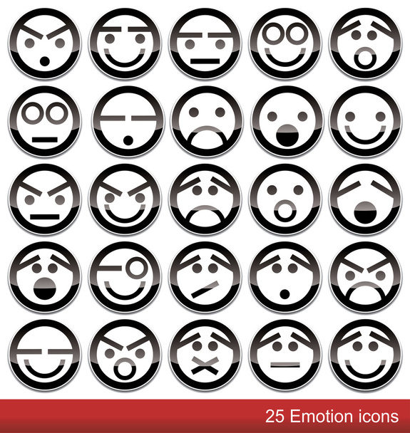 vektorové emoce ikony - Vektor, obrázek