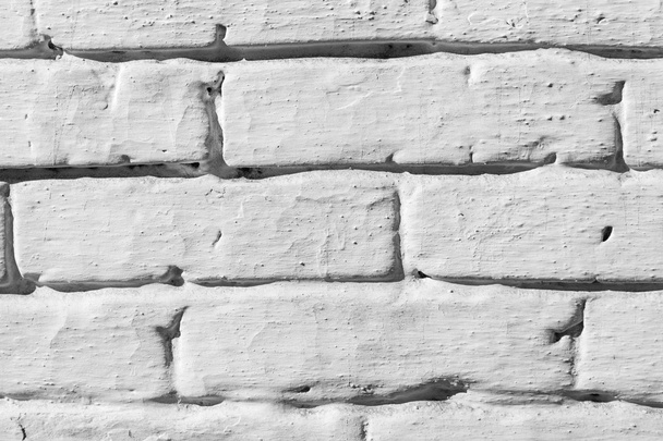 Parede de tijolo pintada de branco
 - Foto, Imagem