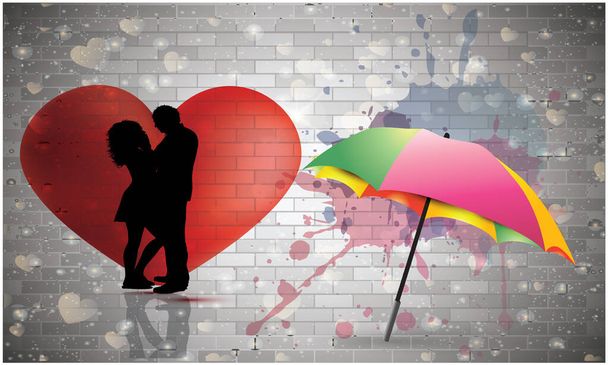 couple kissing each other - Vector, imagen