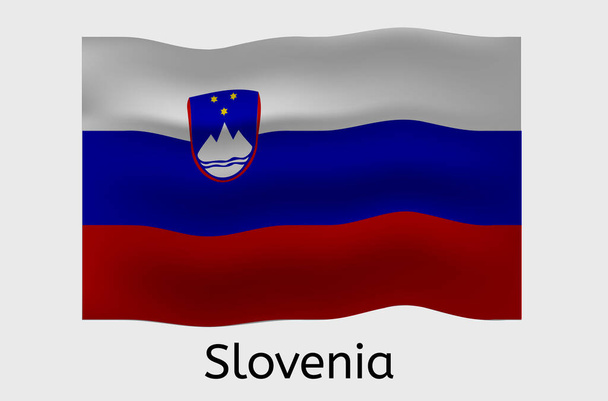 Σλοβένικη σημαία εικονίδιο φορέα χώρα της Σλοβενίας - Διάνυσμα, εικόνα