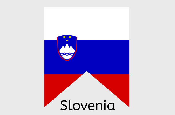 Σλοβένικη σημαία εικονίδιο φορέα χώρα της Σλοβενίας - Διάνυσμα, εικόνα
