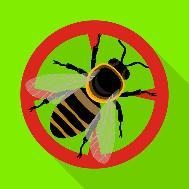 Bienenhonig Vektor icon.Flat Vektor Symbol isoliert auf weißem Hintergrund Bienenhonig. - Vektor, Bild