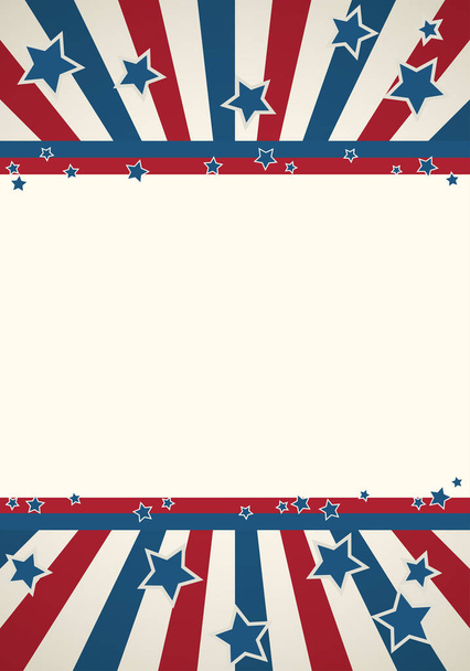 Fondo patriótico de la bandera estadounidense
 - Vector, Imagen