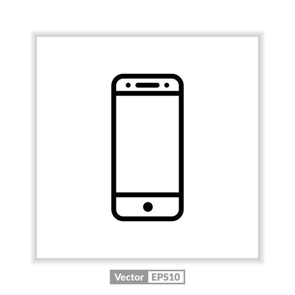 携帯電話のアイコン。携帯電話のシンボル。スマートフォンのベクトル。ブランクスクリーン付き携帯電話。白い背景のベクトル図 - ベクター画像
