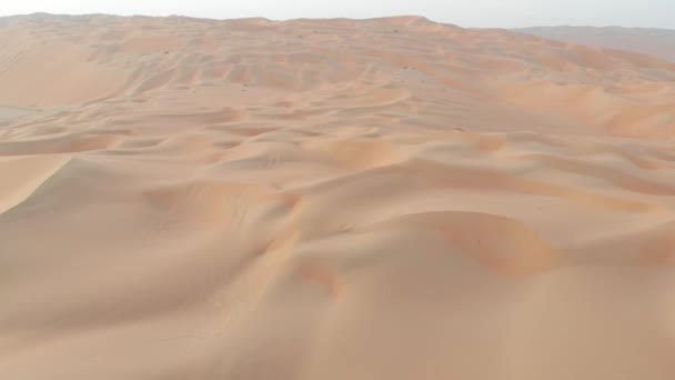 Desert sand dunes in Liwa desert landscape aerial view - Footage, Video