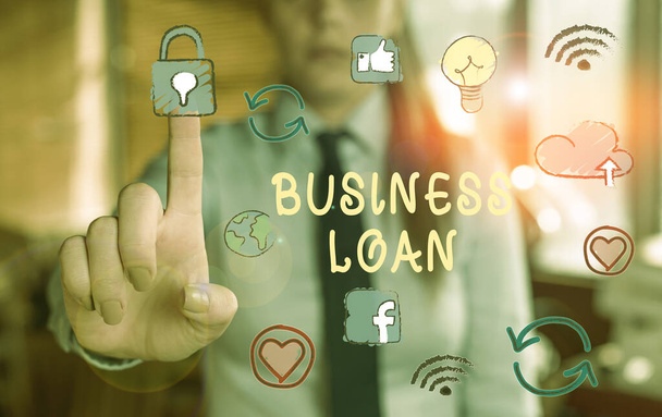 Woord schrijven tekst Business Loan. Bedrijfsconcept voor leningen aan kleine ondernemingen voor verschillende doeleinden. - Foto, afbeelding