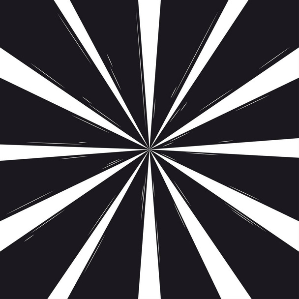 Black and white rays background design illustration - Vector, afbeelding