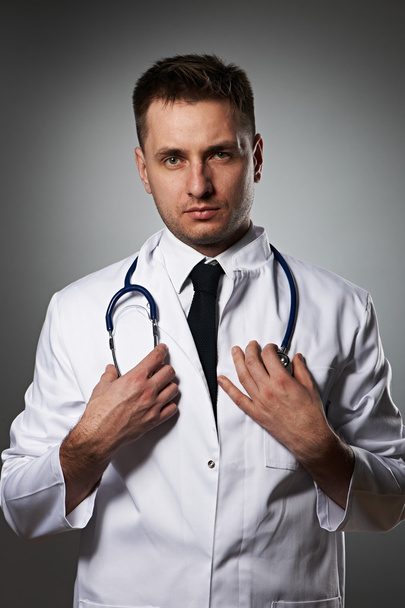 Medical doctor with stethoscope - Φωτογραφία, εικόνα