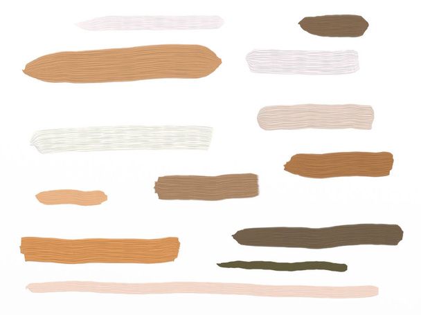 Текстура мазков Ecru - набор мазков правой кисти
  - Фото, изображение