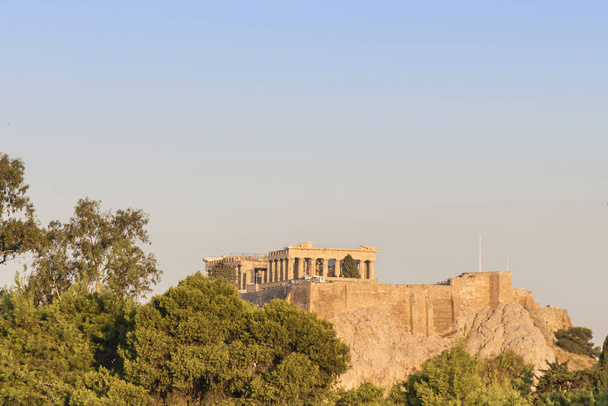 View of Acropolis. Famous place in Athens - capital of Greece. Ancient monuments. - Photo, Image