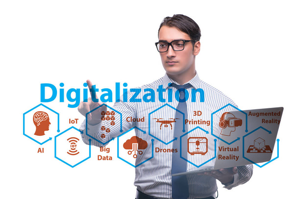 Digitális transzformációs és digitalizációs technológiai koncepció - Fotó, kép
