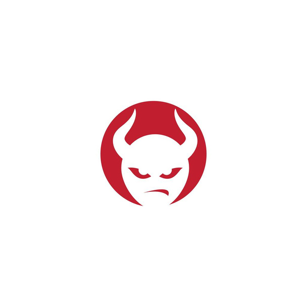Devil character logo ilustration vektor sablon - Vektor, kép