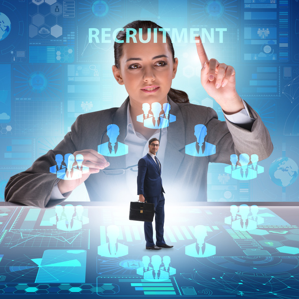 Concepto de contratación en línea y búsqueda de empleo
 - Foto, imagen