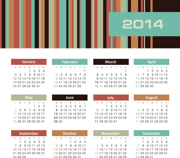 Calendar 2014 - Vektor, obrázek