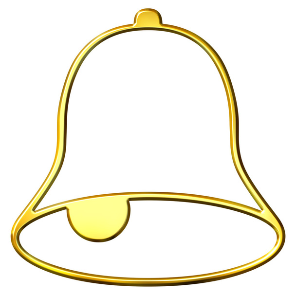3D-gouden bell - Foto, afbeelding