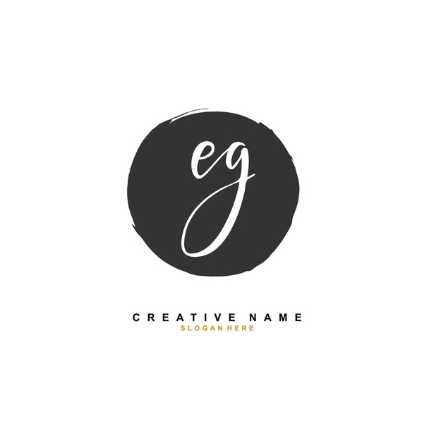E G EG Initiële logo template vector. Brieflogo concept - Vector, afbeelding