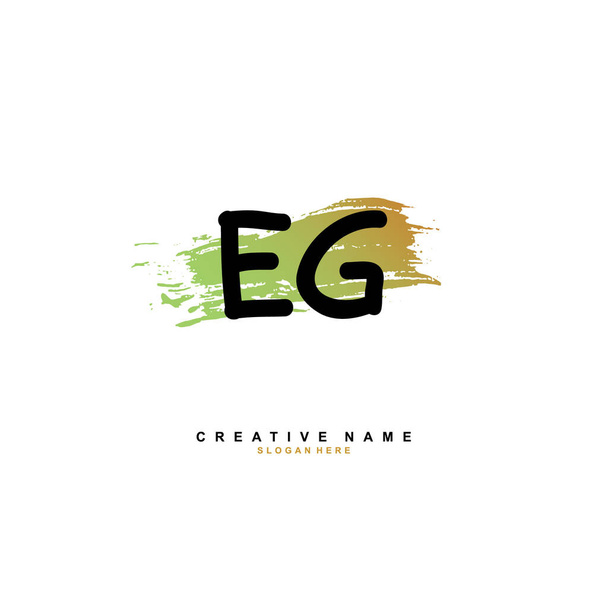 E G EG Διάνυσμα αρχικού προτύπου λογότυπου. Έννοια λογότυπου - Διάνυσμα, εικόνα