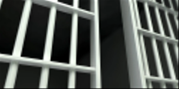 Perspective de cellule de prison de barre blanche déverrouillée
 - Photo, image