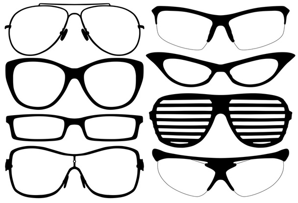 Sziluettjét szemüveg - Vektor, kép