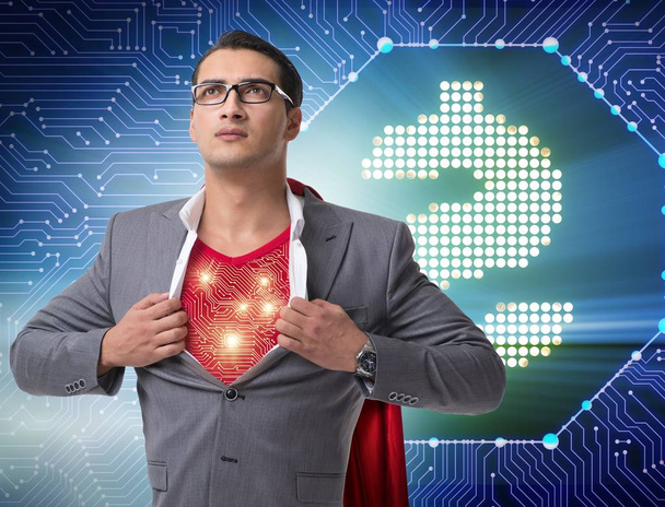 Супергерой заощаджує валюту американського долара
 - Фото, зображення